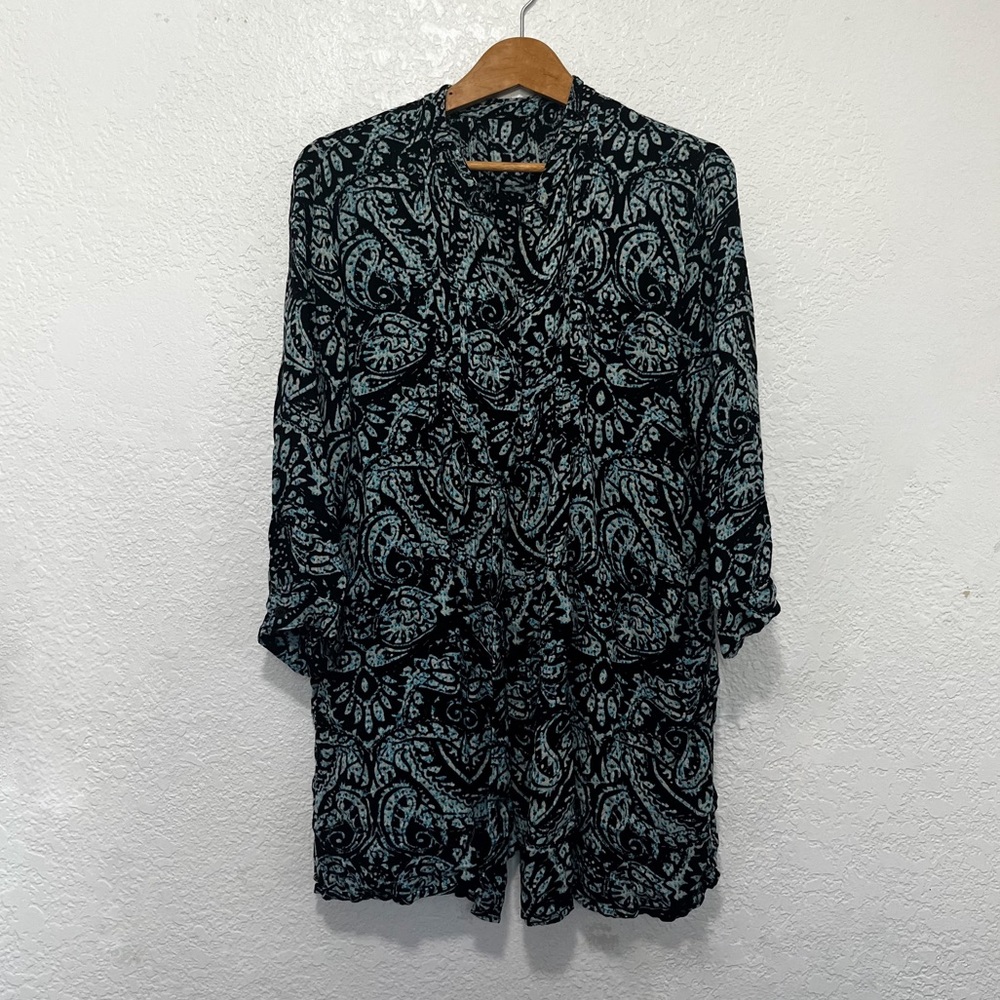 Paisley Cotton Shirt-Dress